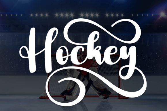 Hockey Font: Modern Elegance with Decorative Flourishes
